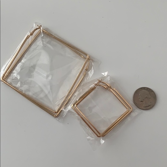 Square Hoops Earrings - Set of 4 - Packaged NWOT - Picture 7 of 7